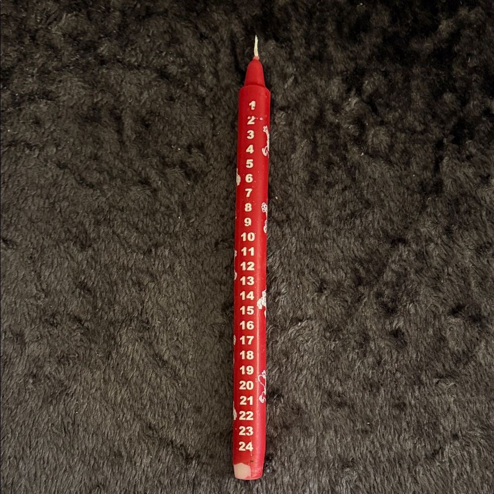Vintage Red 12” Advent Candle